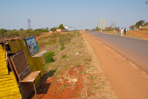 Public phone stall in Kwazulu Natal, South Africa