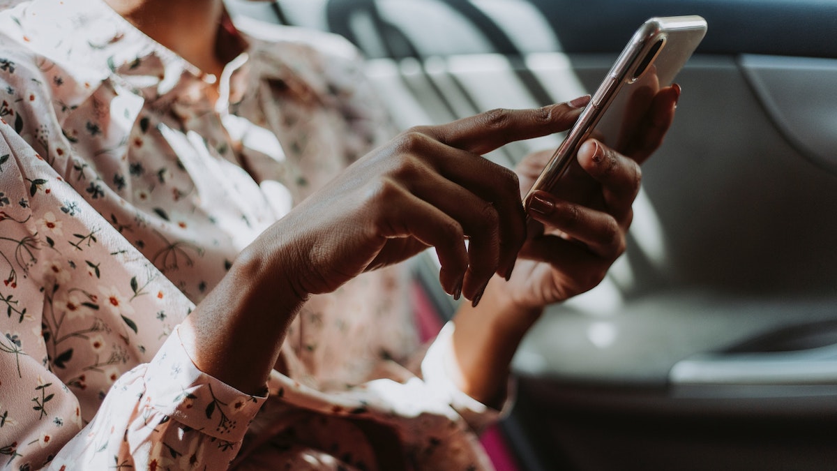 Woman with cell phone